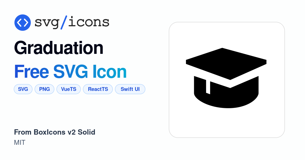 Graduation SVG Icon - Free Graduation PNG & SVG Download