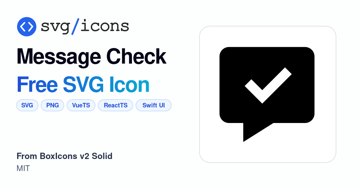 Message-check SVG Icon - Free Message-check PNG & SVG Download