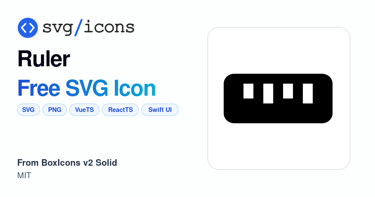 Ruler SVG Icon - Free Ruler PNG & SVG Download