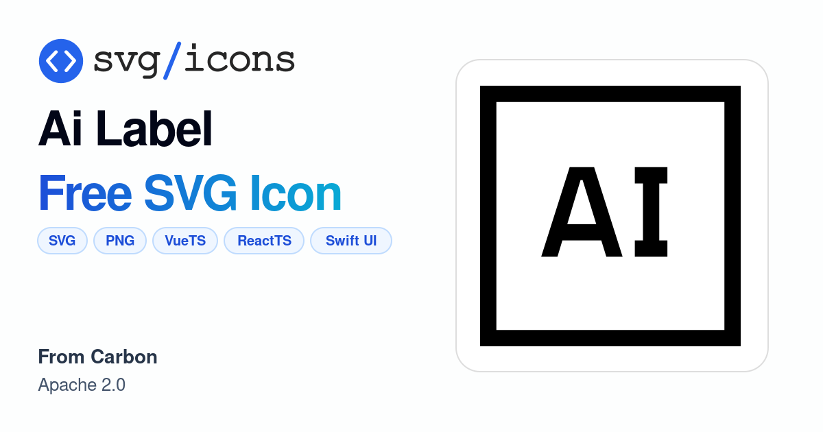 Ai-label SVG Icon - Free Ai-label PNG & SVG Download