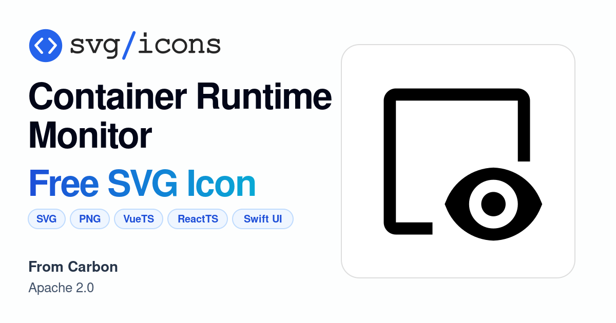 Container-runtime-monitor SVG Icon - Free Container-runtime-monitor PNG ...