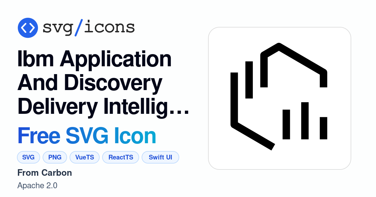 Ibm-application-and-discovery-delivery-intelligence SVG Icon - Free Ibm ...
