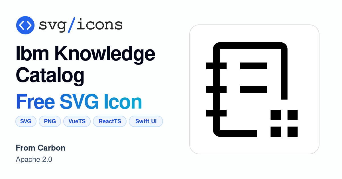 Ibm-knowledge-catalog SVG Icon - Free Ibm-knowledge-catalog PNG & SVG ...