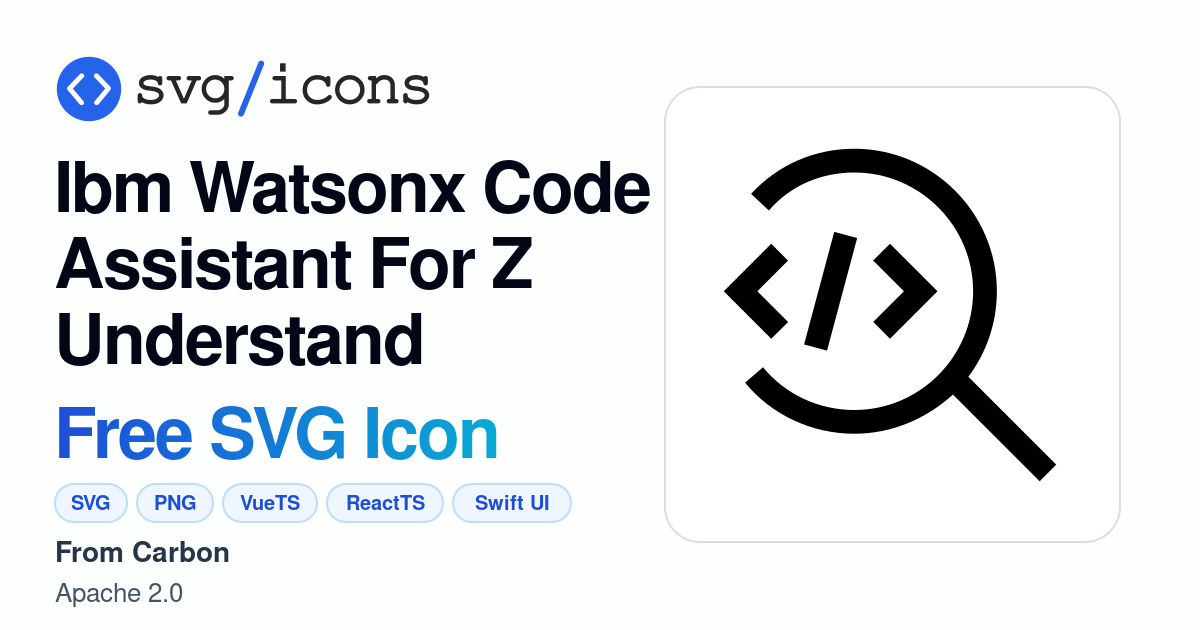 Ibm-watsonx-code-assistant-for-z-understand SVG Icon - Free Ibm-watsonx ...