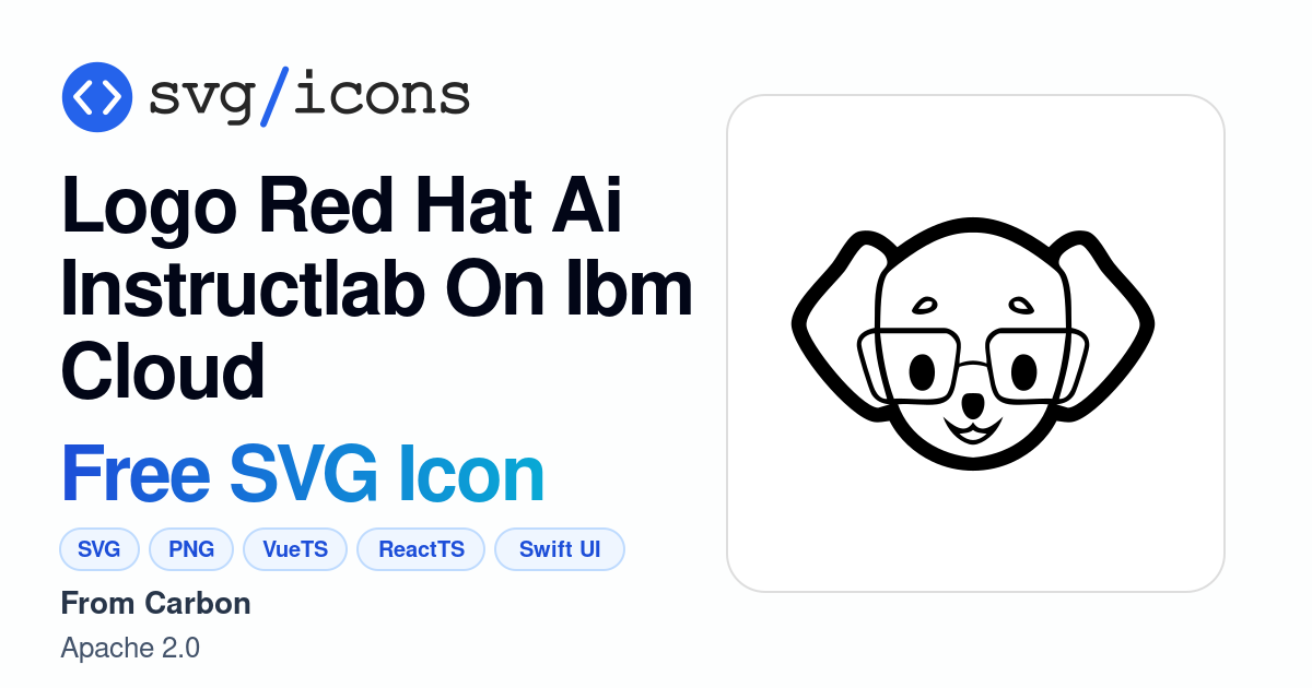 Logo-red-hat-ai-instructlab-on-ibm-cloud SVG Icon - Free Logo-red-hat ...