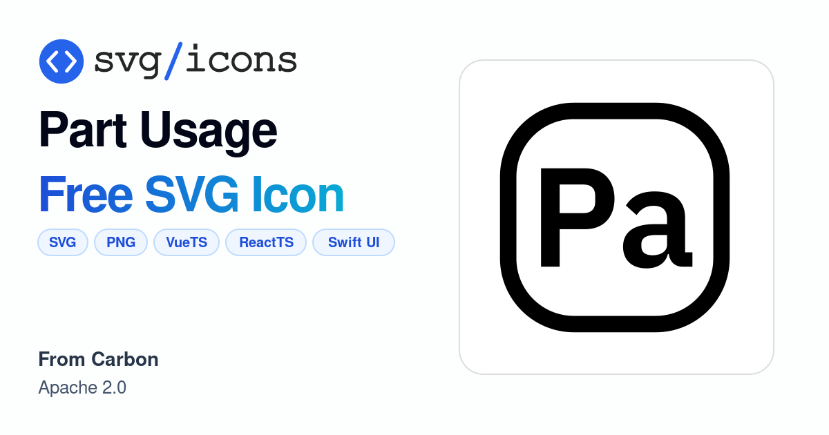 Part-usage SVG Icon - Free Part-usage PNG & SVG Download