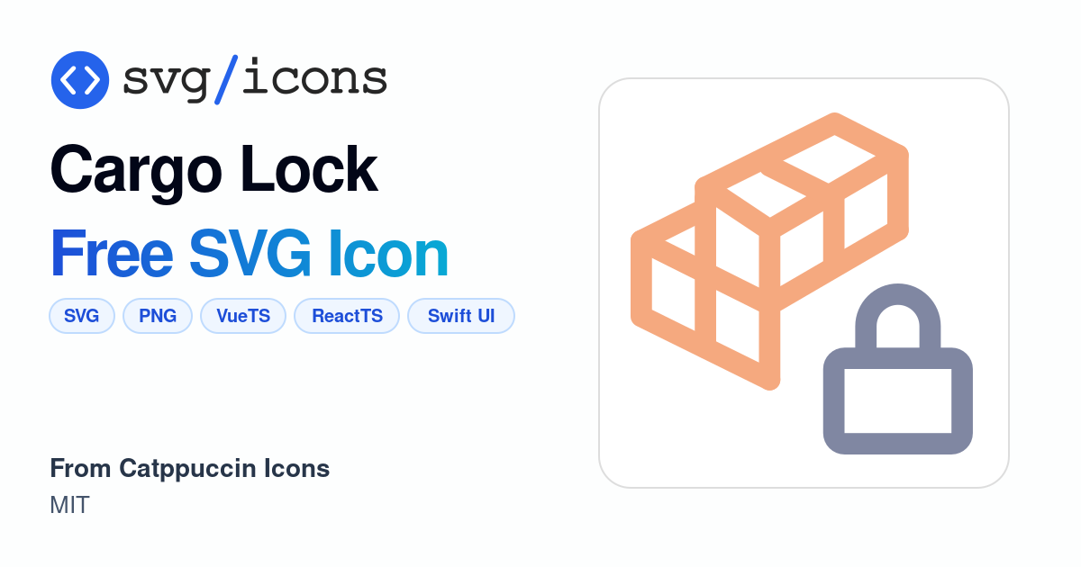 Cargo-lock SVG Icon - Free Cargo-lock PNG & SVG Download