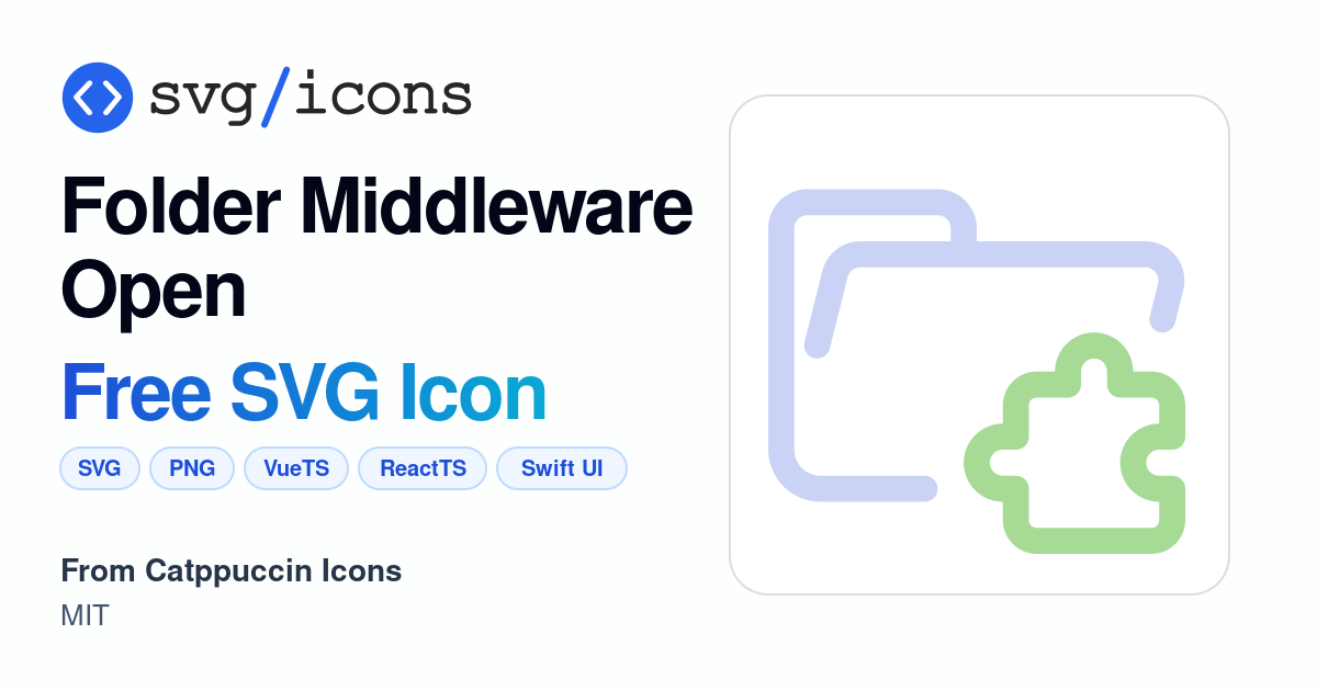 Folder-middleware-open SVG Icon - Free Folder-middleware-open PNG & SVG ...