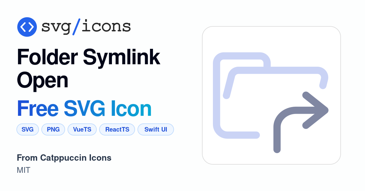 Folder-symlink-open SVG Icon - Free Folder-symlink-open PNG & SVG Download