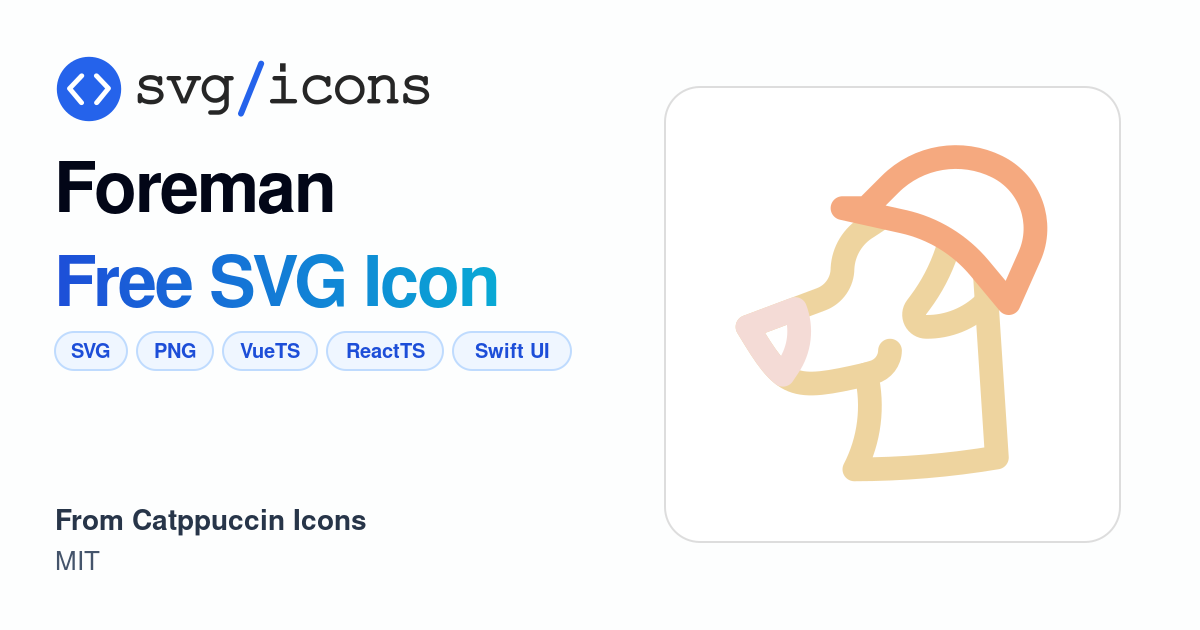 Foreman SVG Icon - Free Foreman PNG & SVG Download