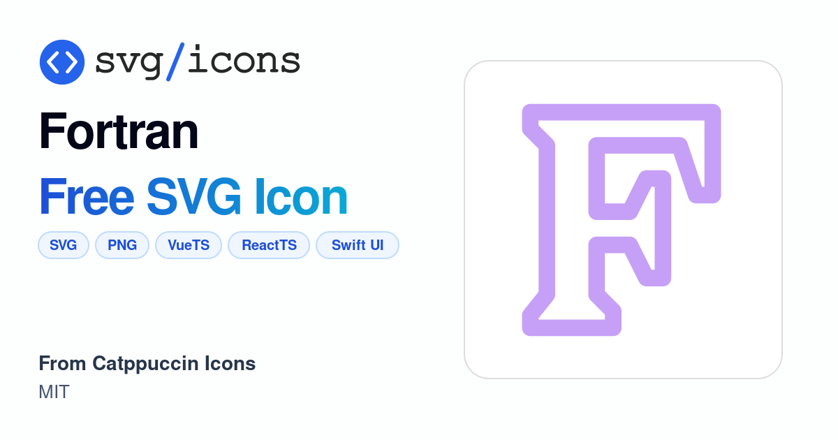 Fortran SVG Icon - Free Fortran PNG & SVG Download