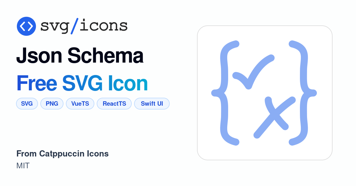 Json-schema SVG Icon - Free Json-schema PNG & SVG Download
