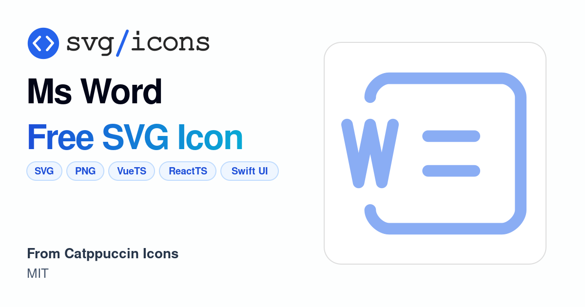 Ms-word SVG Icon - Free Ms-word PNG & SVG Download