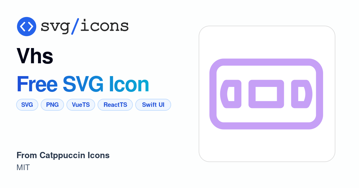 Vhs SVG Icon - Free Vhs PNG & SVG Download