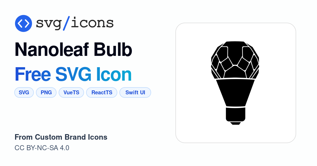 Nanoleaf-bulb SVG Icon - Free Nanoleaf-bulb PNG & SVG Download