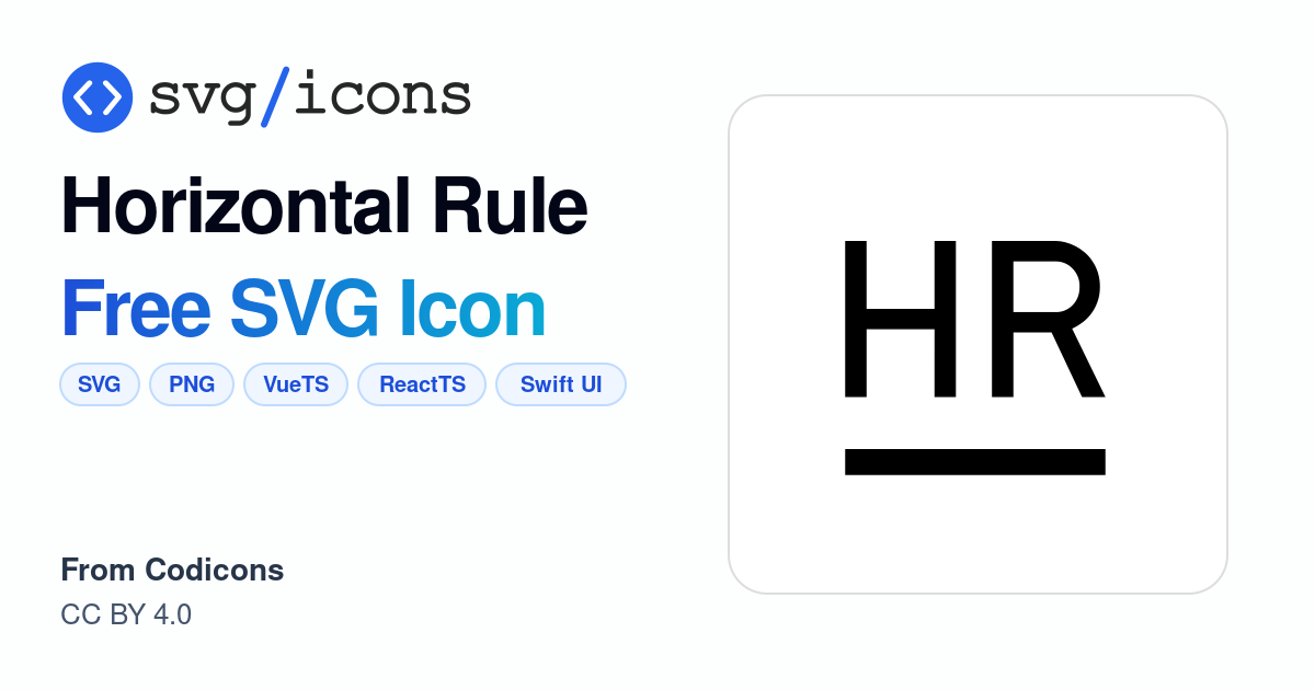 Horizontal-rule SVG Icon - Free Horizontal-rule PNG & SVG Download