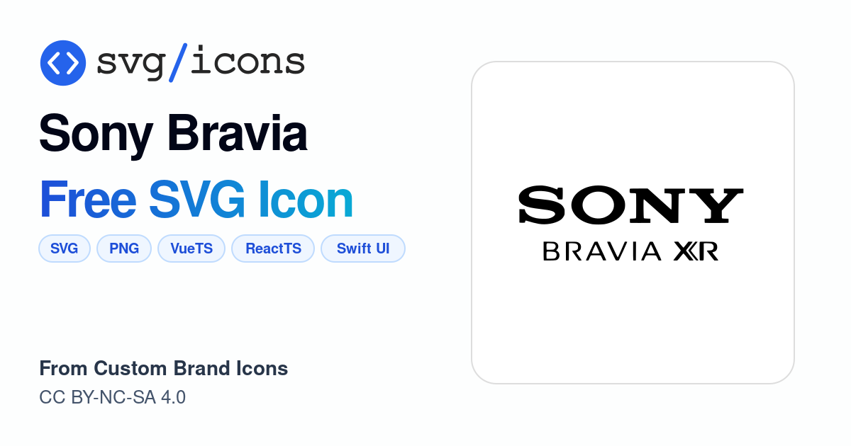 Sony-bravia SVG Icon - Free Sony-bravia PNG & SVG Download