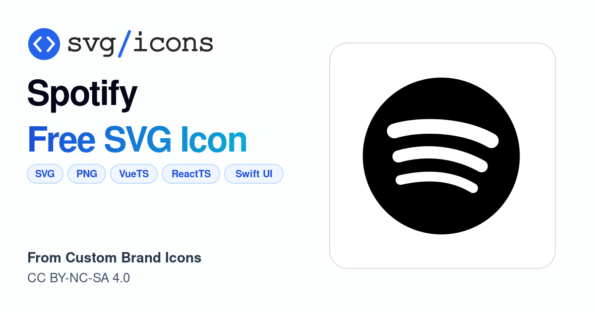 Spotify SVG Icon - Free Spotify PNG & SVG Download