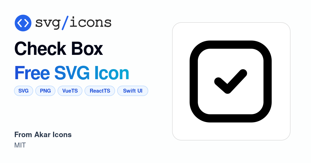 Check-box SVG Icon - Free Check-box PNG & SVG Download