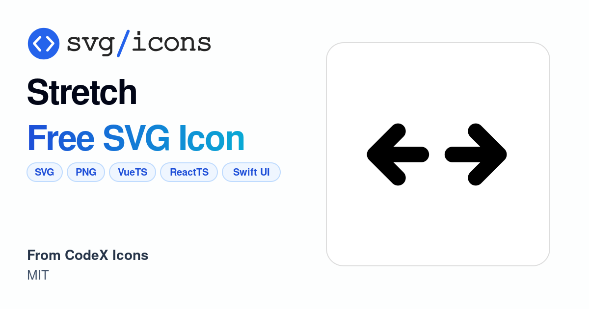 Stretch SVG Icon - Free Stretch PNG & SVG Download