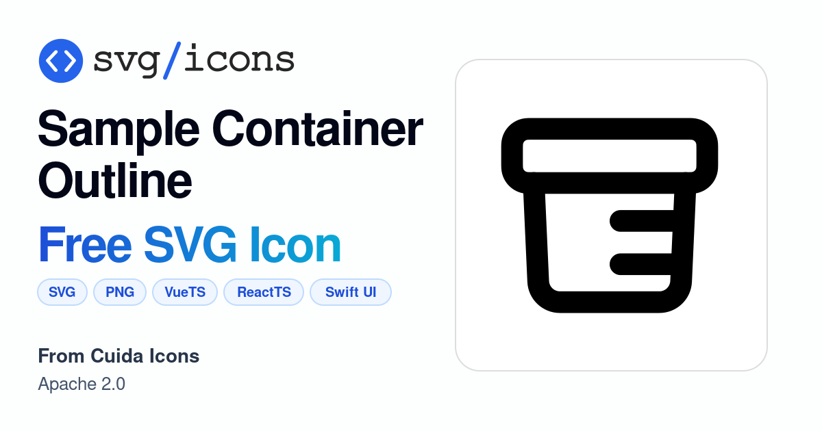 Sample-container-outline SVG Icon - Free Sample-container-outline PNG ...