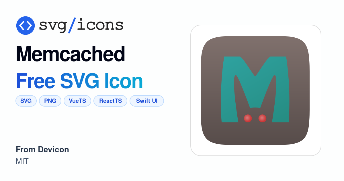 Memcached SVG Icon - Free Memcached PNG & SVG Download