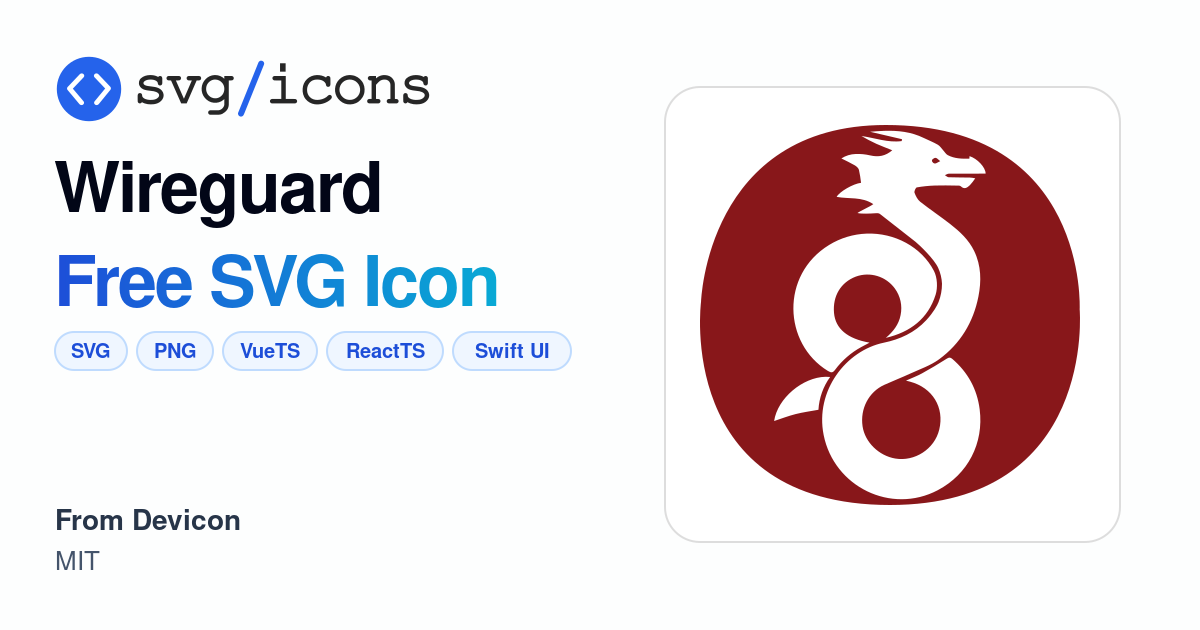 Wireguard SVG Icon - Free Wireguard PNG & SVG Download