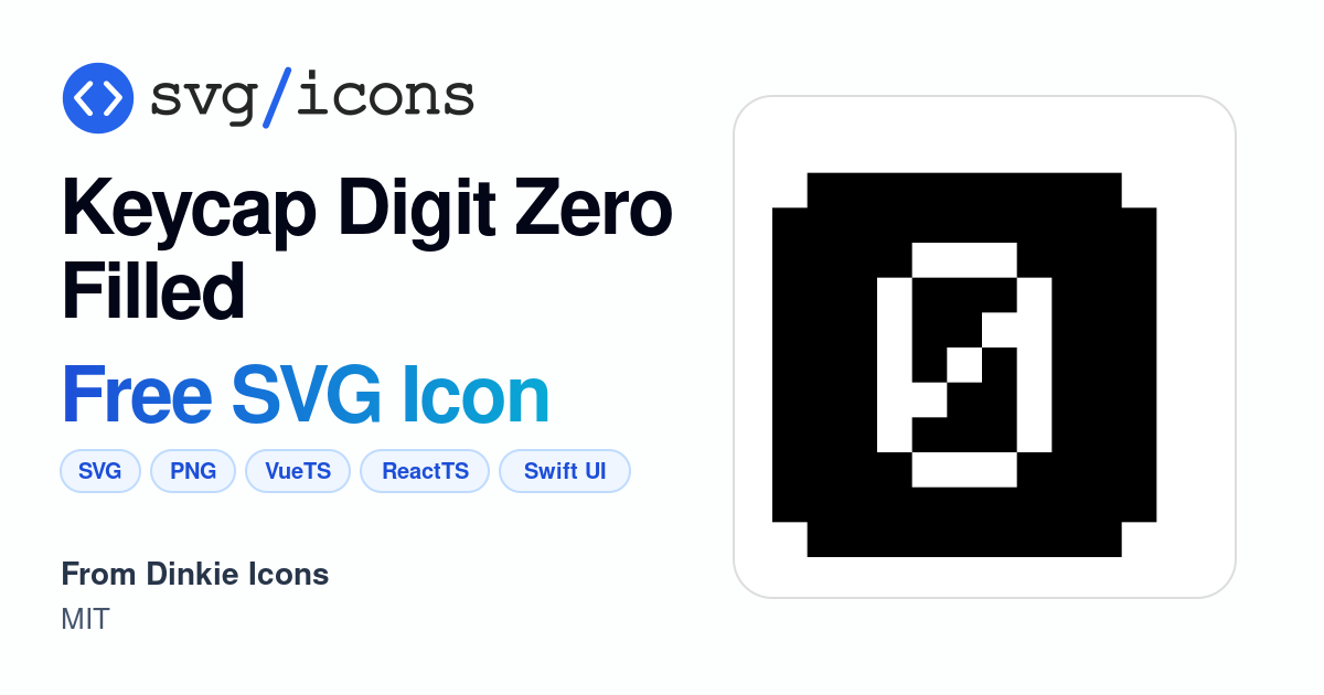 Keycap-digit-zero-filled SVG Icon - Free Keycap-digit-zero-filled PNG ...