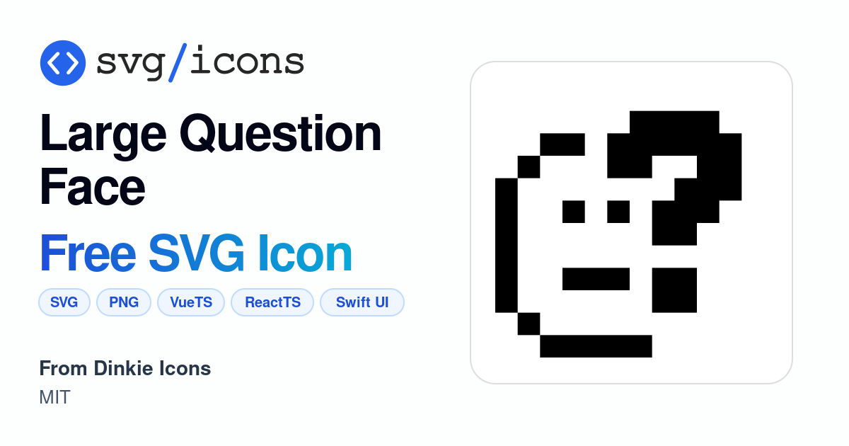 Large-question-face SVG Icon - Free Large-question-face PNG & SVG Download
