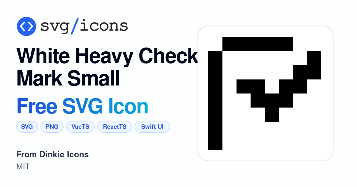 White-heavy-check-mark-small SVG Icon - Free White-heavy-check-mark ...