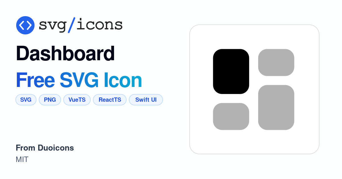 Dashboard SVG Icon - Free Dashboard PNG & SVG Download