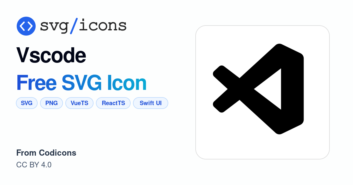 Vscode SVG Icon - Free Vscode PNG & SVG Download