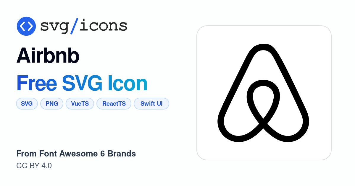 Airbnb SVG Icon - Free Airbnb PNG & SVG Download
