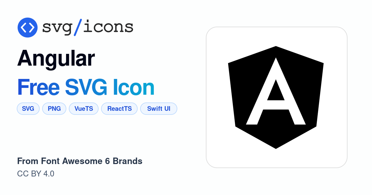 Angular SVG Icon - Free Angular PNG & SVG Download