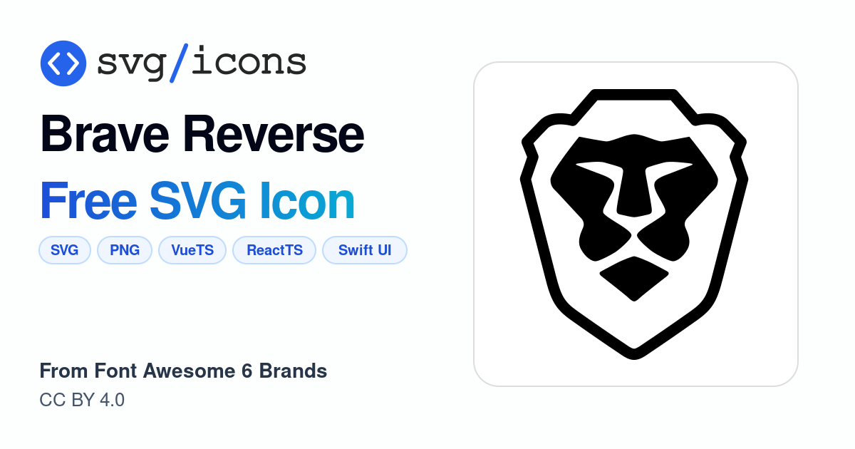 Brave-reverse SVG Icon - Free Brave-reverse PNG & SVG Download