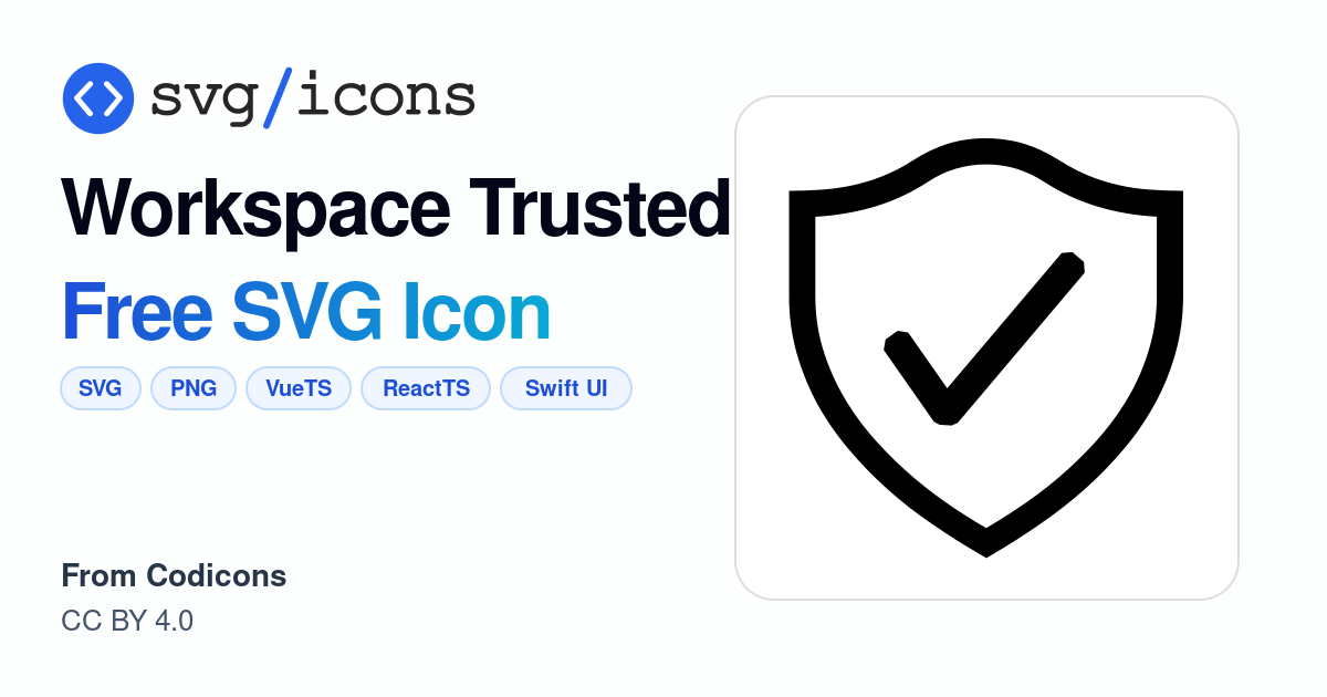 Workspace-trusted SVG Icon - Free Workspace-trusted PNG & SVG Download