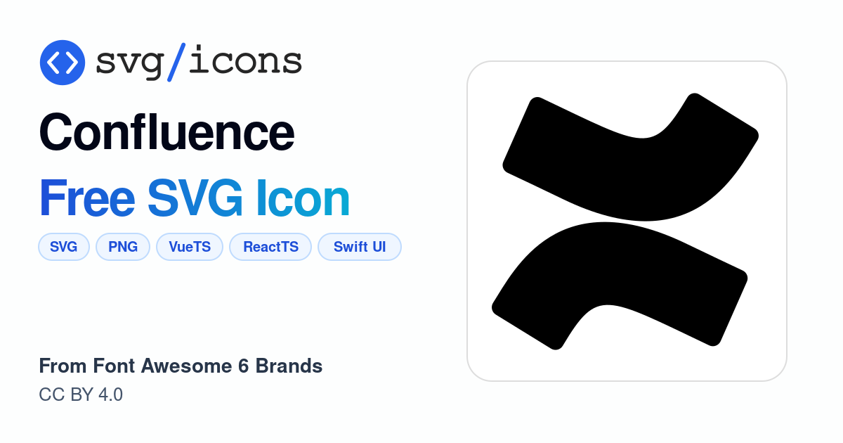 Confluence SVG Icon - Free Confluence PNG & SVG Download