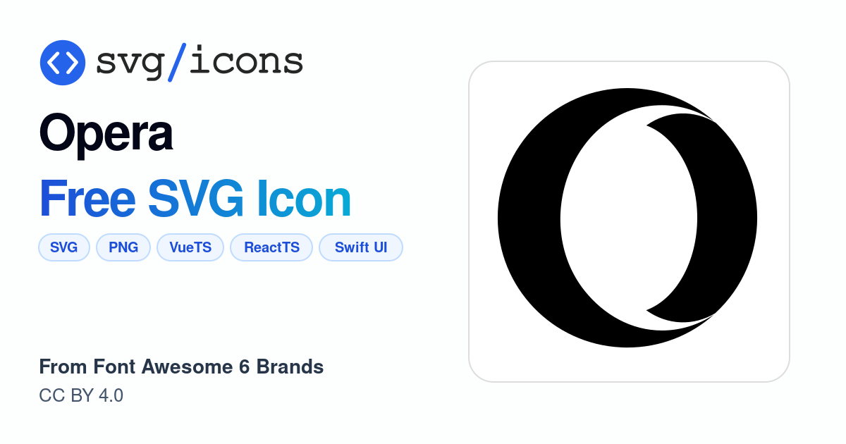 Opera SVG Icon - Free Opera PNG & SVG Download