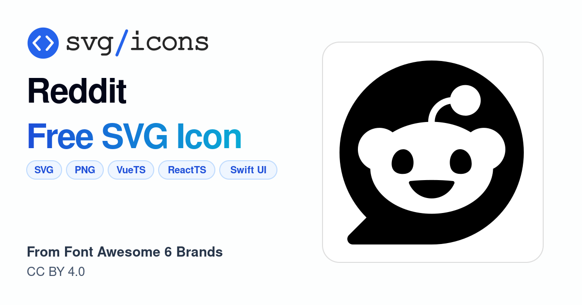 Reddit SVG Icon - Free Reddit PNG & SVG Download