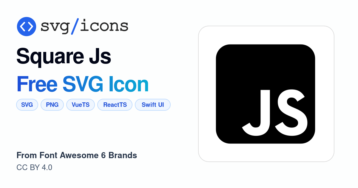 Square-js SVG Icon - Free Square-js PNG & SVG Download