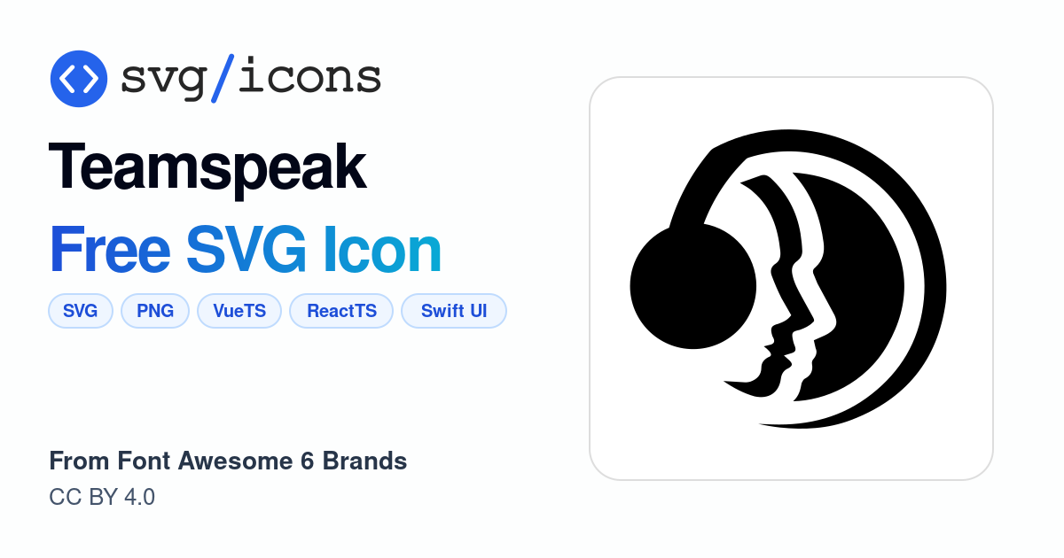 Teamspeak SVG Icon - Free Teamspeak PNG & SVG Download