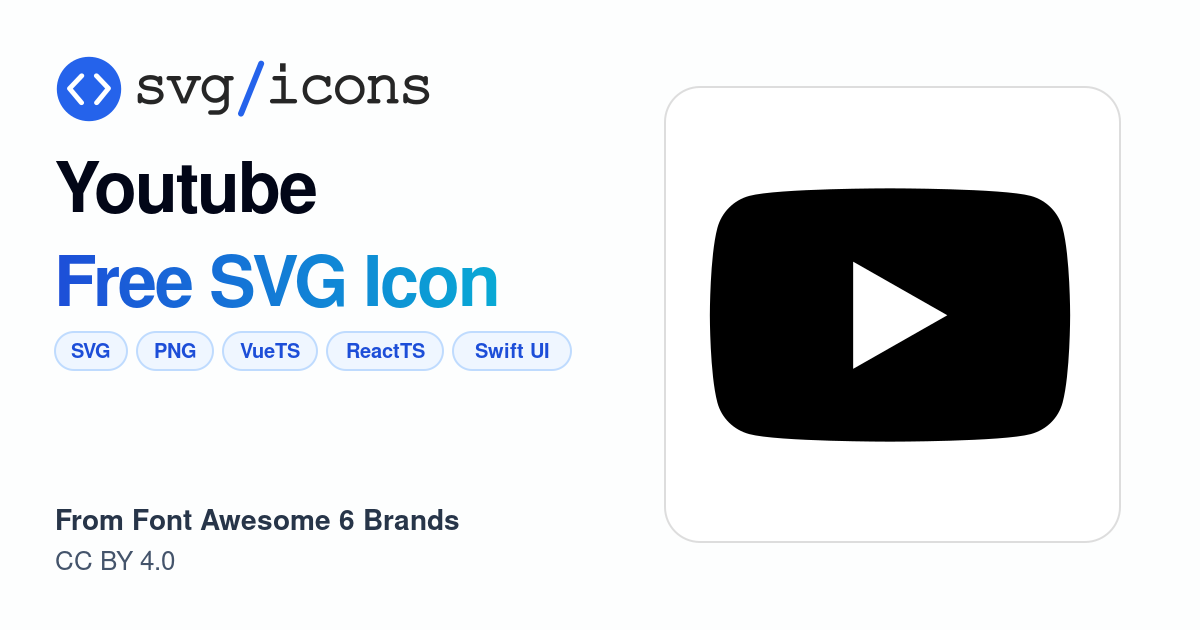 Youtube SVG Icon - Free Youtube PNG & SVG Download