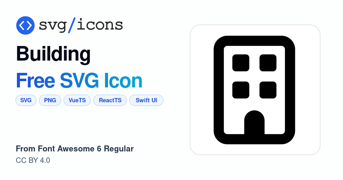 Building SVG Icon - Free Building PNG & SVG Download