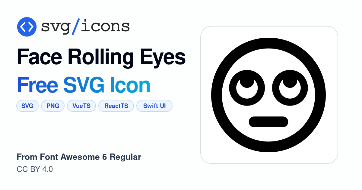 Face-rolling-eyes SVG Icon - Free Face-rolling-eyes PNG & SVG Download