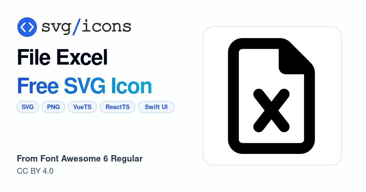 File-excel SVG Icon - Free File-excel PNG & SVG Download