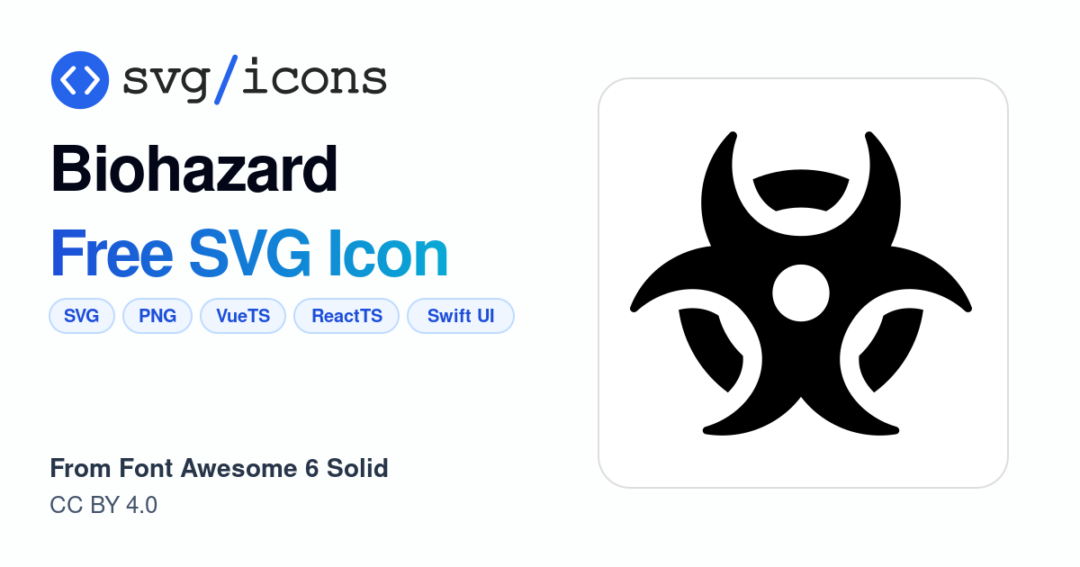 Biohazard SVG Icon - Free Biohazard PNG & SVG Download