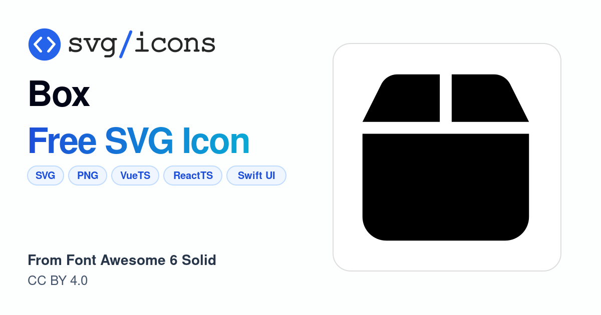 Box SVG Icon - Free Box PNG & SVG Download