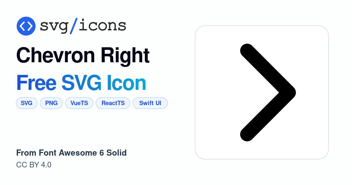 Chevron-right SVG Icon - Free Chevron-right PNG & SVG Download