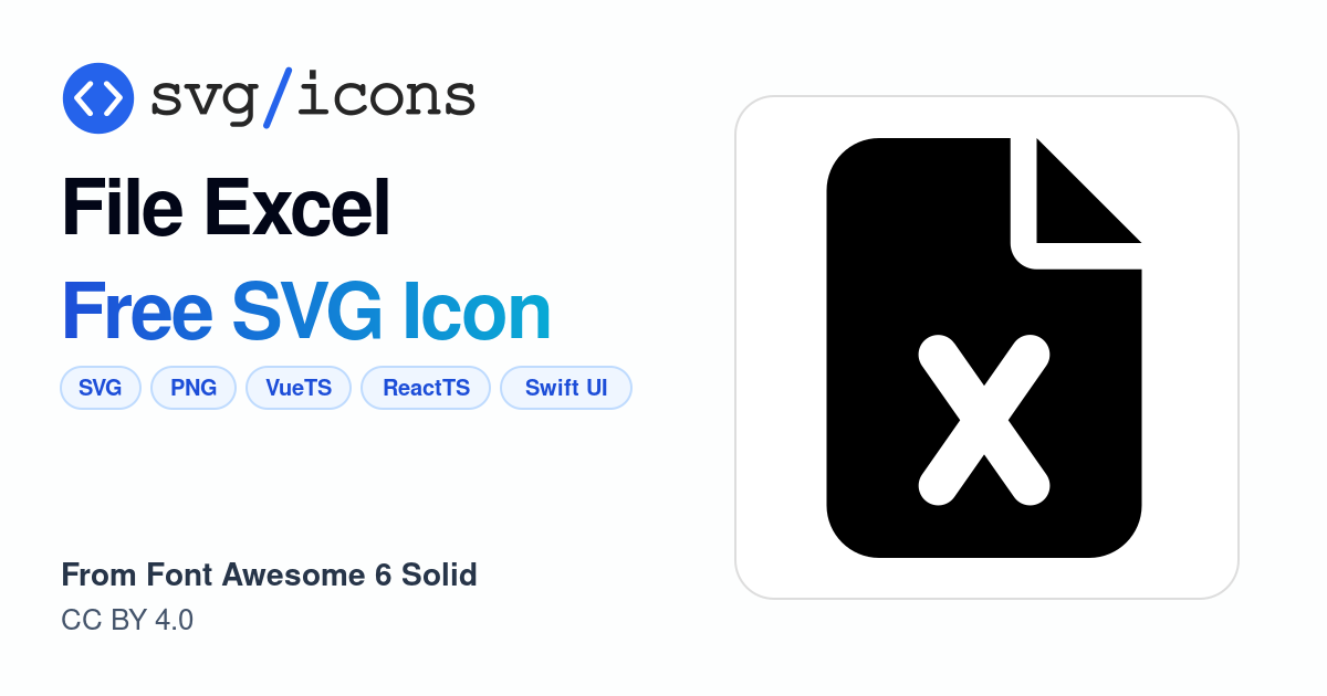 File-excel SVG Icon - Free File-excel PNG & SVG Download