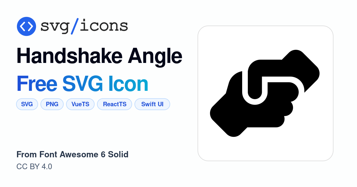 Handshake-angle SVG Icon - Free Handshake-angle PNG & SVG Download